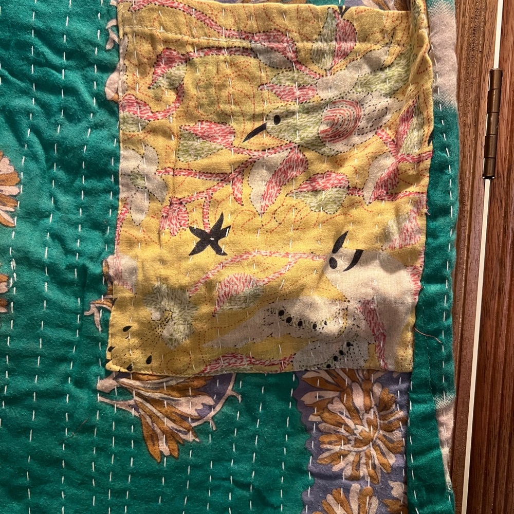 Kantha Patchwork Bell Bottom Overalls - image 6